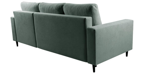 ECKSOFA  in Struktur Dunkelgrün  - Dunkelgrün/Schwarz, MODERN, Holz/Kunststoff (230/145cm) - Carryhome
