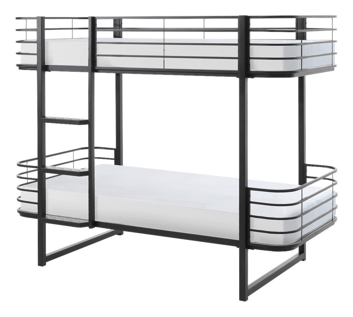 ETAGENBETT - Schwarz, KONVENTIONELL, Metall (90/200cm) - MID.YOU