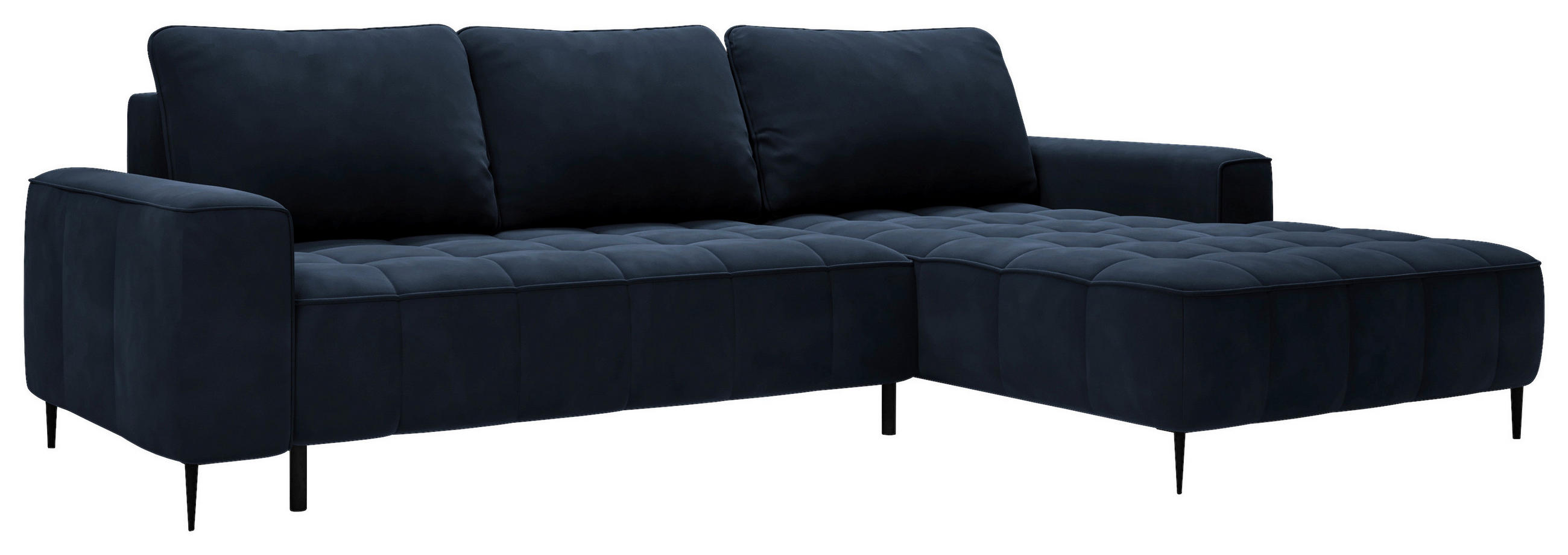 Thumbnail - Livetastic Eckschlafsofa Florence, Dunkelblau, Textil, 3-Sitzer, Füllung: Polyurethan (Pur), Silikon, 280x166 cm, Made i...