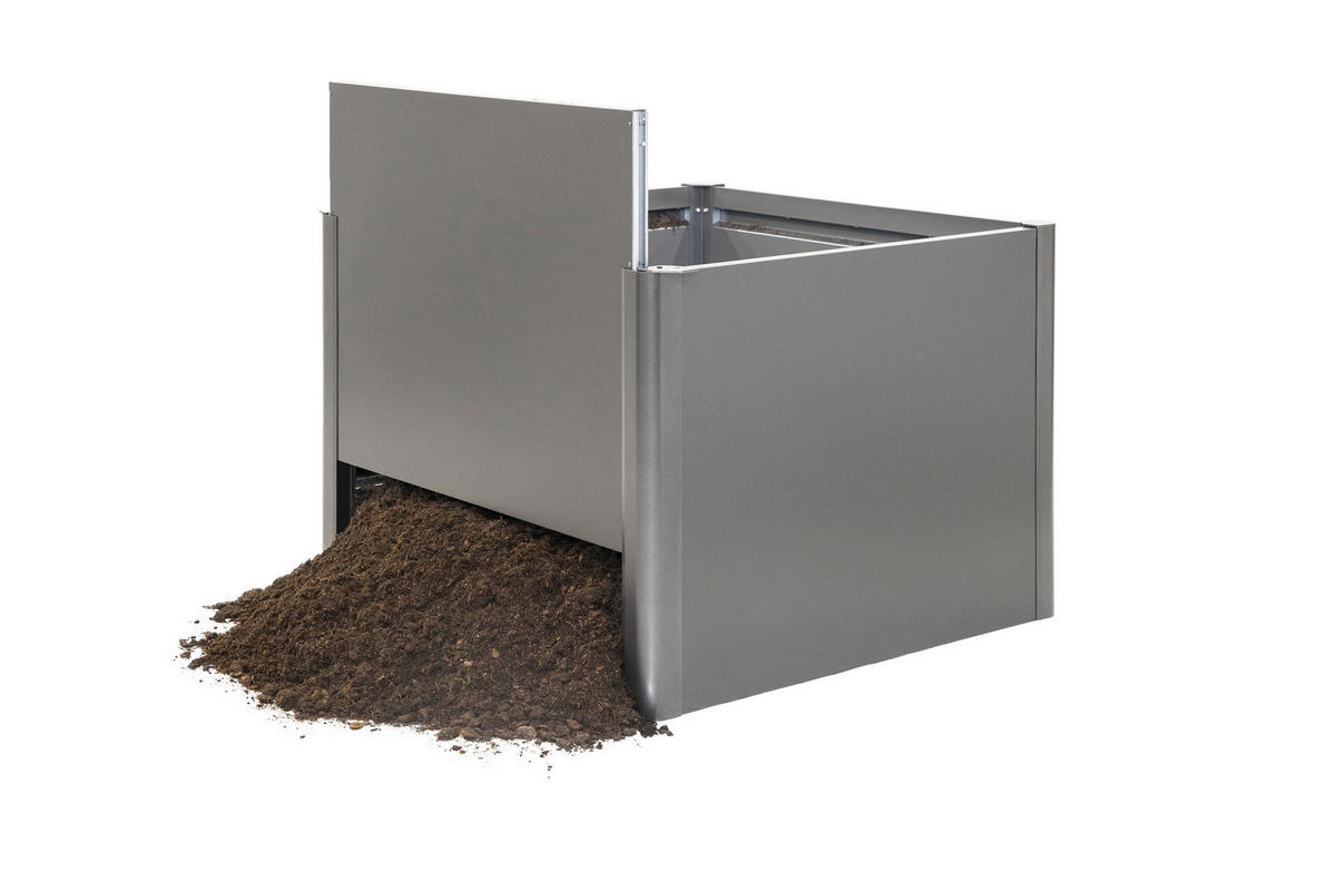 HOCHBEET  - Dunkelgrau, Design, Metall (201/201cm) - Biohort