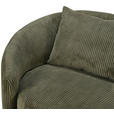 3-SITZER-SOFA in Struktur, Cord Olivgrün  - Schwarz/Olivgrün, Design, Kunststoff/Textil (217/72/95cm) - Carryhome