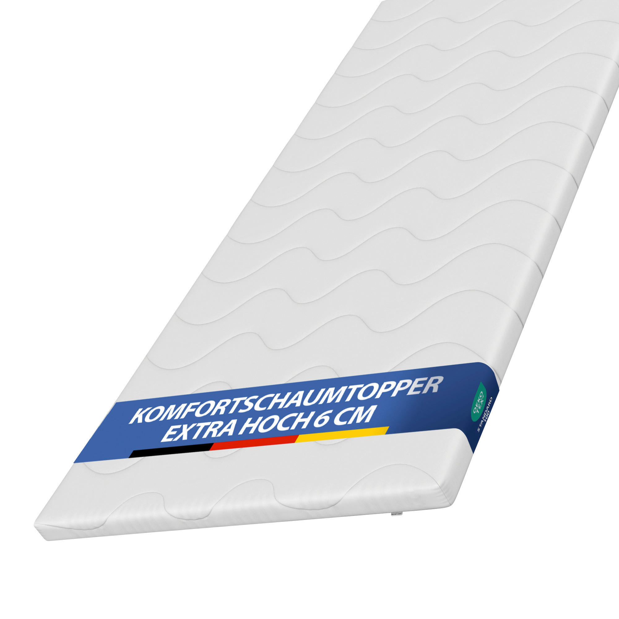 Thumbnail - Chameo Topper, Weiß, Textil, H3, Füllung: Fleece, 140x200 cm, Oeko-Tex® Standard 100, Bezug abnehmbar/waschbar, für Haus...