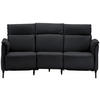 TRAPEZSOFA in Echtleder Anthrazit  - Anthrazit/Schwarz, Konventionell, Leder/Metall (221/103/95cm) - Dieter Knoll