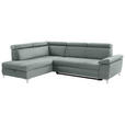 ECKSOFA in Mikrofaser Mintgrün  - Chromfarben/Mintgrün, KONVENTIONELL, Textil/Metall (206/271cm) - Carryhome