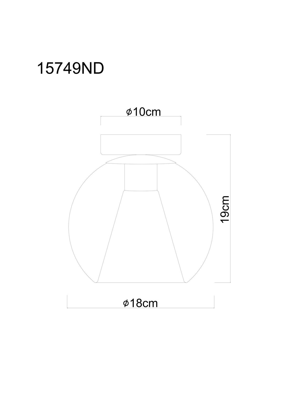 DECKENLEUCHTE  18/19 cm    - Klar/Chromfarben, Basics, Glas/Metall (18/19cm) - Globo