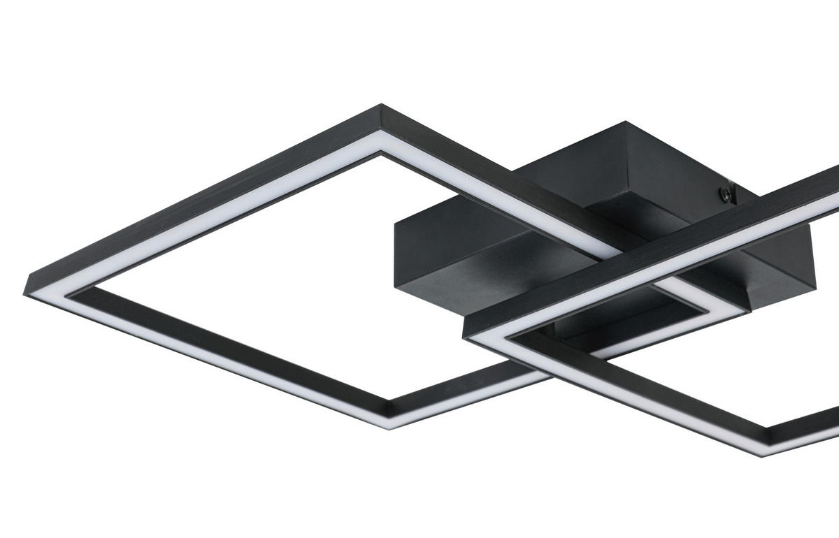 PLAFONIERĂ CU LED - negru, Trend, plastic/metal (57/35/6,5cm) - Boxxx
