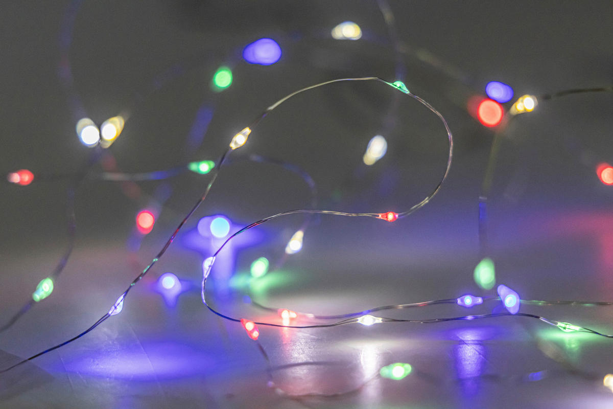 LICHTERKETTE 195 cm  - Transparent/Silberfarben, KONVENTIONELL, Kunststoff (195cm) - X-Mas