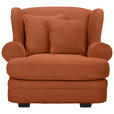 XXL-SESSEL Cord Rostfarben    - Rostfarben/Beige, Design, Holz/Textil (121/100/140cm) - Ambia Home