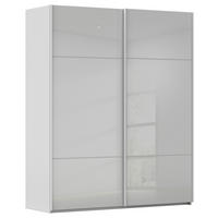 SCHWEBETÜRENSCHRANK in Grau  - Grau, Konventionell, Glas/Holzwerkstoff (181/223/67cm) - Novel