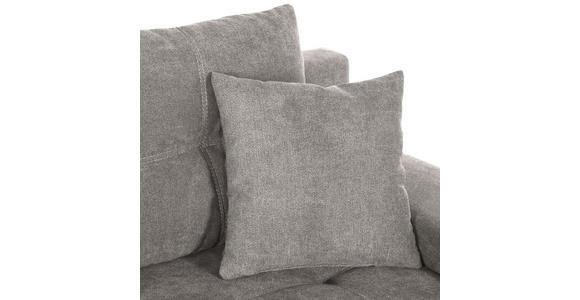 ECKSOFA in Flachgewebe Hellgrau  - Silberfarben/Hellgrau, KONVENTIONELL, Holz/Textil (273/192cm) - Carryhome