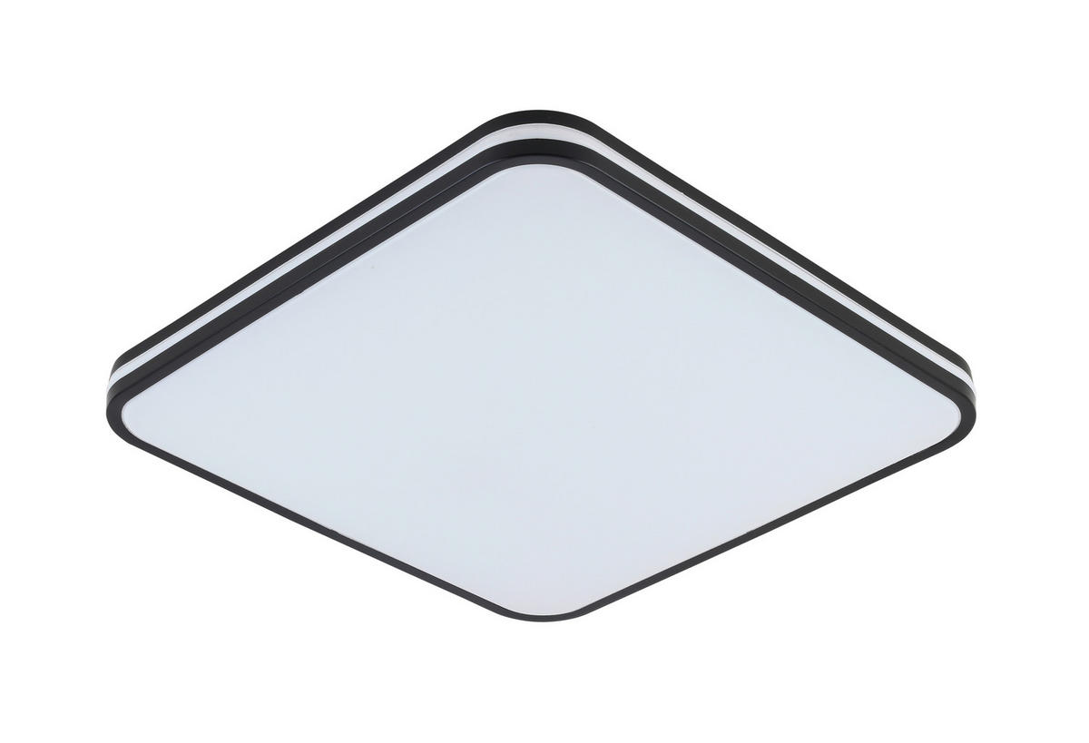 Plafonieră Cu Led    43/43/5,5 cm  - alb/negru, Basics, plastic/metal (43/43/5,5cm) - Novel