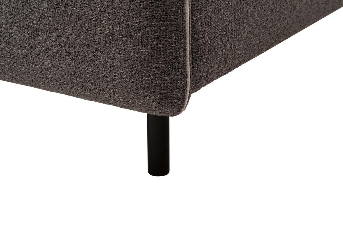 POLSTERBETT Lattenrost, Bettkasten 140/200 cm  in Anthrazit, Silberfarben  - Birkefarben/Anthrazit, Design, Holz/Textil (140/200cm) - Xora