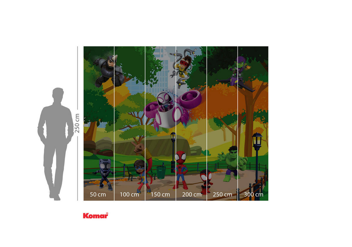 FOTOTAPETE SPIDEY SCAVENGER HUNT  - Naturfarben, Design, Textil (300/250cm) - Marvel