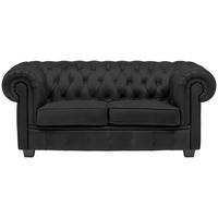 CHESTERFIELD SOFA crna  - vendž/crna, Lajfstajl, tekstil/drvo (180/76,5/96cm) - Landscape