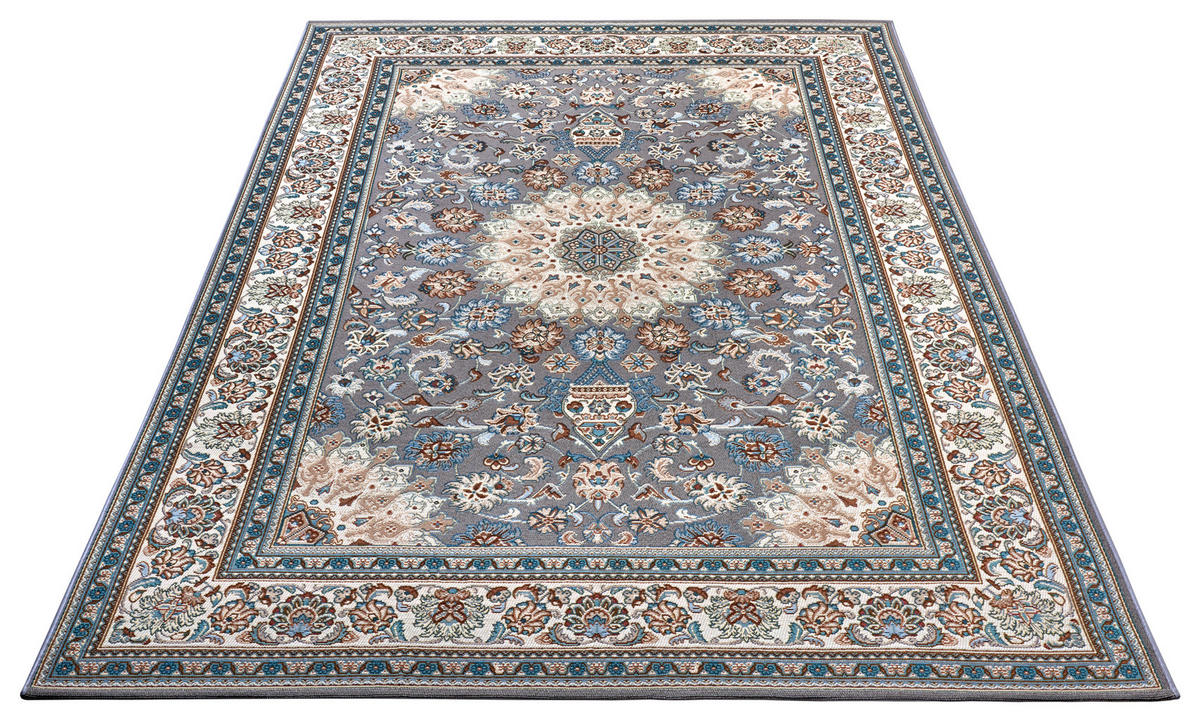 OUTDOORTEPPICH 120/180 cm Flair Creme, Blaugrau  - Blaugrau/Creme, Design, Kunststoff (120/180cm)