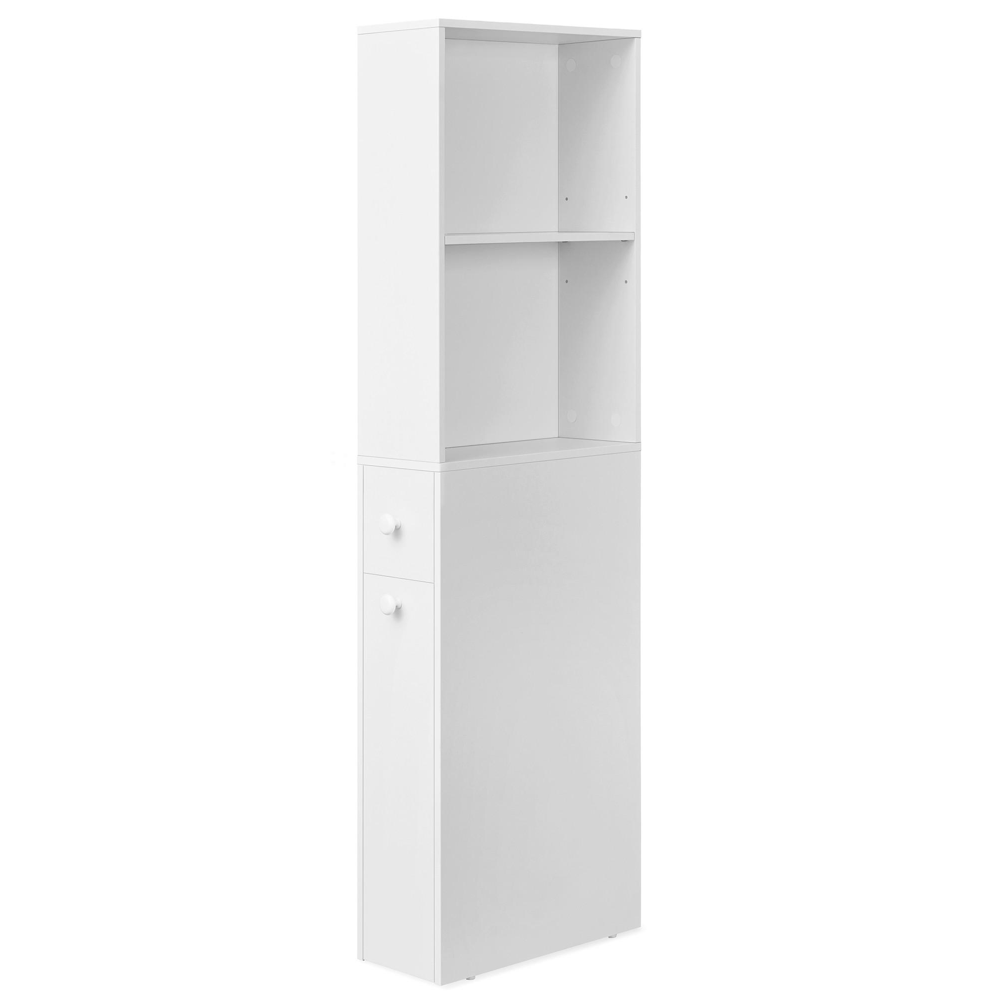 HOCHSCHRANK 40/134.4/18 cm  - Weiß, Trend, Holzwerkstoff/Metall (40/134.4/18cm) - MID.YOU