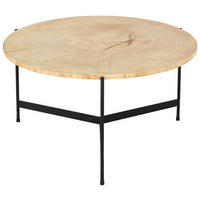 DOHÁNYZÓASZTAL fa, fém, faalapú anyag 70/70/38 cm   - tölgyfa színű/fekete, Design, faalapú anyag/fa (70/70/38cm) - Waldwelt