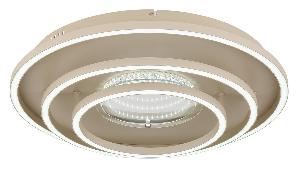 STROPNÍ LED SVÍTIDLO, 51,1/10,8 cm  - bílá/pískové barvy, Design, kov/plast (51,1/10,8cm) - Globo