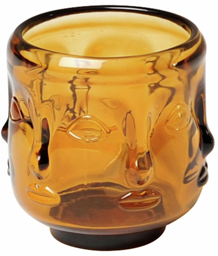 LJUSLYKTA - gul, Basics, glas (10/10cm)