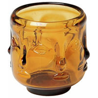 LJUSLYKTA - gul, Basics, glas (10/10cm)