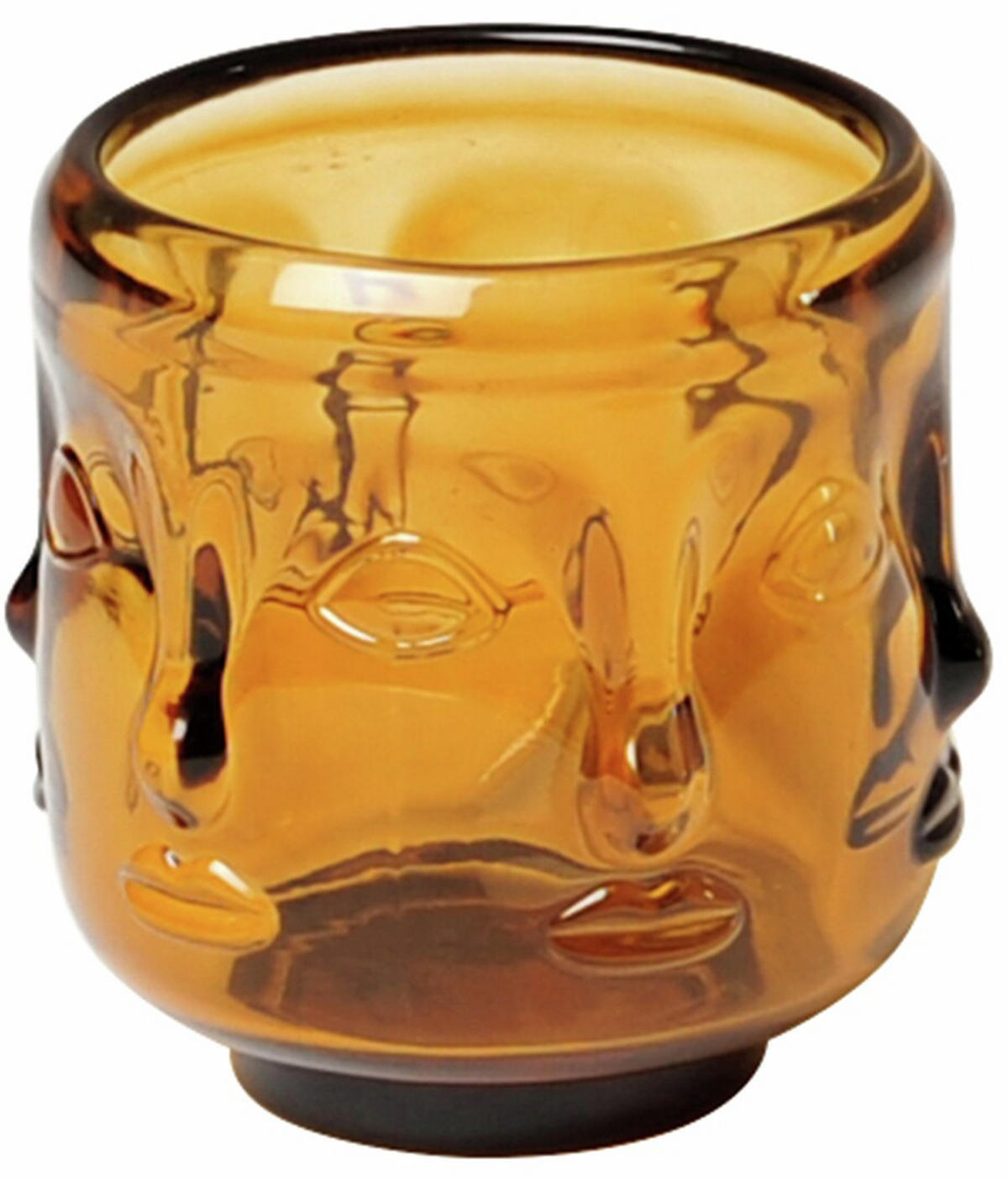 LJUSLYKTA - gul, Basics, glas (10/10cm)