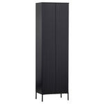 REGAL Kiefer massiv Schwarz  - Schwarz, Design, Holz/Holzwerkstoff (60/210/42cm) - Ambia Home