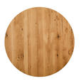 ESSTISCH 110/110/75 cm Echtholz  Holz rund Eichefarben  - Eichefarben/Schwarz, Design, Holz/Metall (110/110/75cm) - Linea Natura