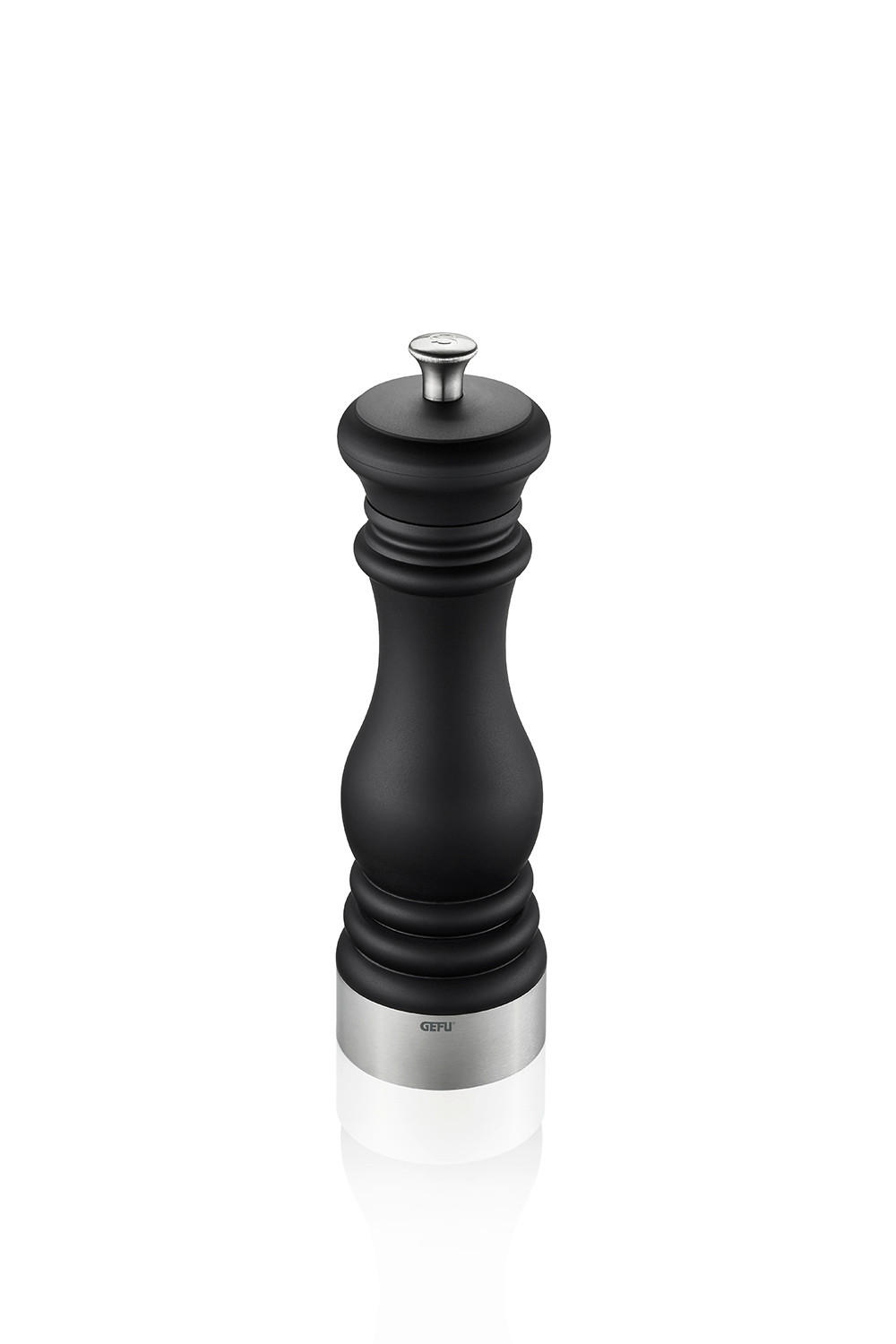 SALZ- ODER PFEFFERMÜHLE 6,2/21 cm   - Edelstahlfarben/Schwarz, Design, Keramik/Kunststoff (6,2/21cm) - Gefu
