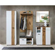 GARDEROBENSCHRANK 57/202/38 cm  - Eichefarben/Schwarz, Basics, Holzwerkstoff/Kunststoff (57/202/38cm) - Xora