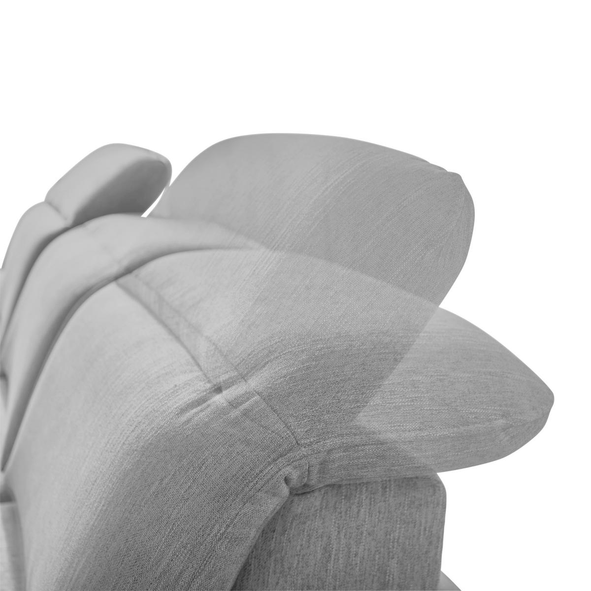 ECKSOFA in Webstoff Grau  - Schwarz/Grau, Design, Textil/Metall (180/289cm) - Stylife