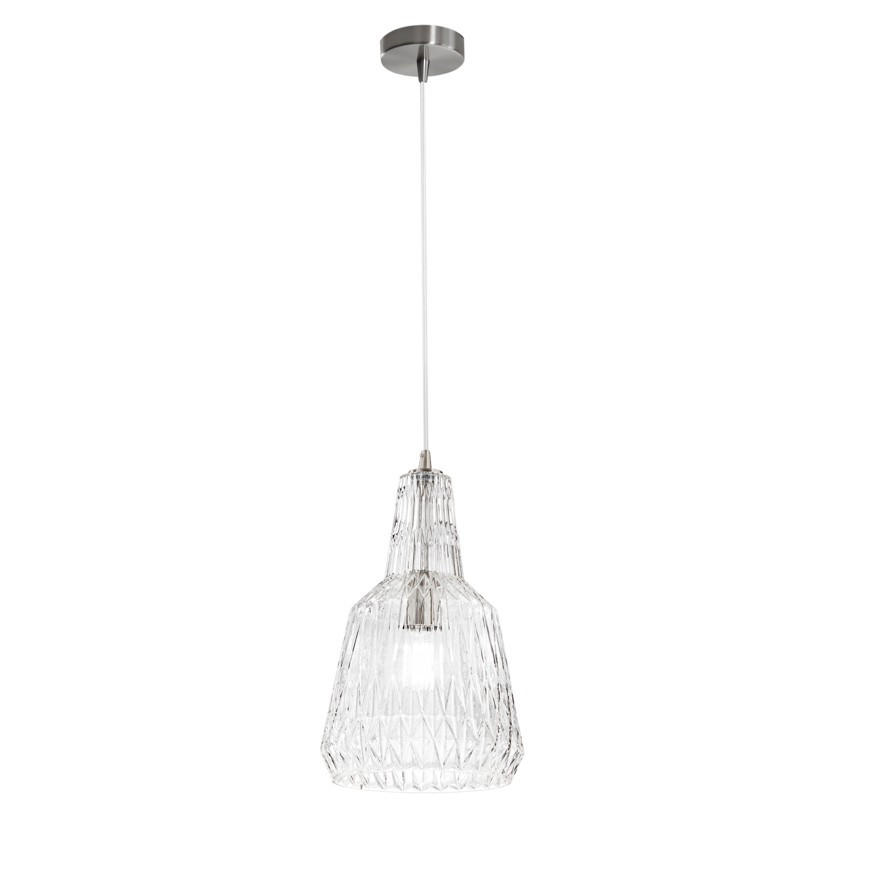 Luce ambiente Design Hängeleuchte Luce Ambiente e Design Chrom, Transparent 150 cm