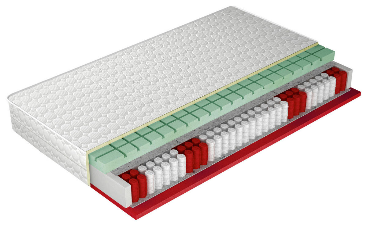 TASCHENFEDERKERNMATRATZE 160/200 cm Höhe ca. 26 cm  - Textil (160/200cm)