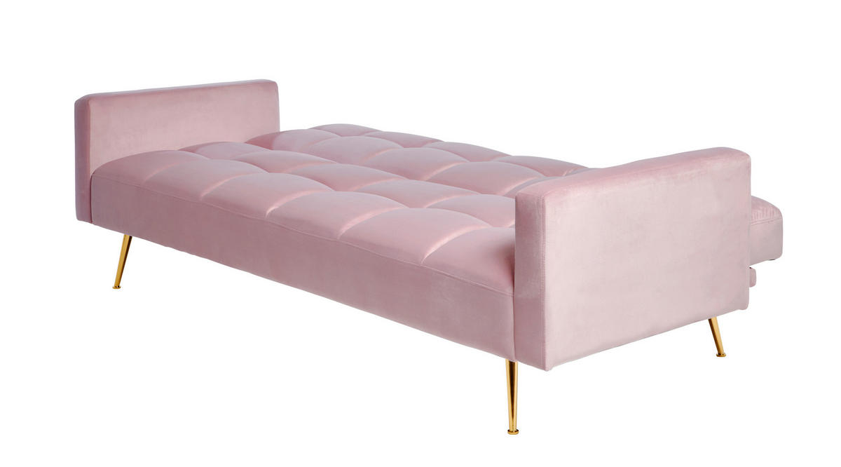 SCHLAFSOFA Rosa  - Goldfarben/Rosa, MODERN, Holz/Textil (213/84/84cm) - Livetastic