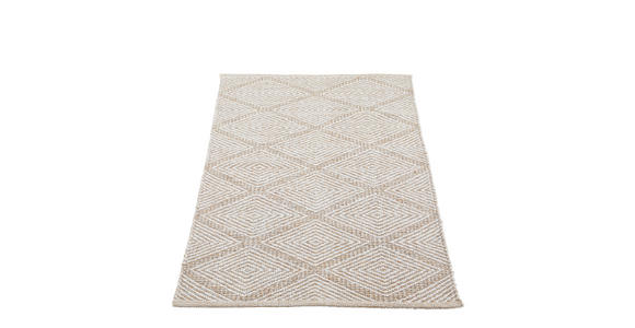 FLECKERLTEPPICH 60/120 cm Diamant Black Beige  - Beige, Design, Textil (60/120cm) - Boxxx