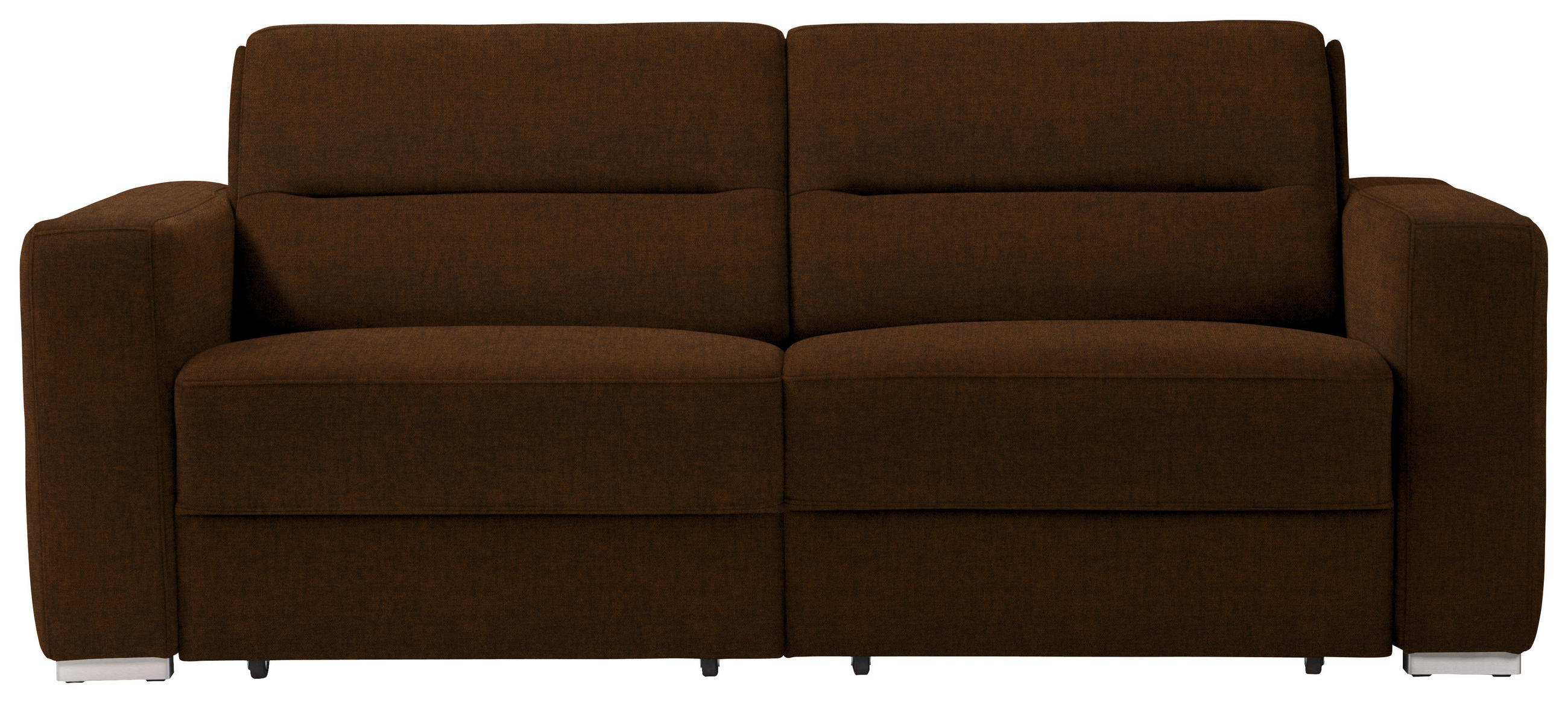 SCHLAFSOFA  in Dunkelbraun  - Dunkelbraun, KONVENTIONELL, Textil/Metall (202/86/92cm) - Sedda