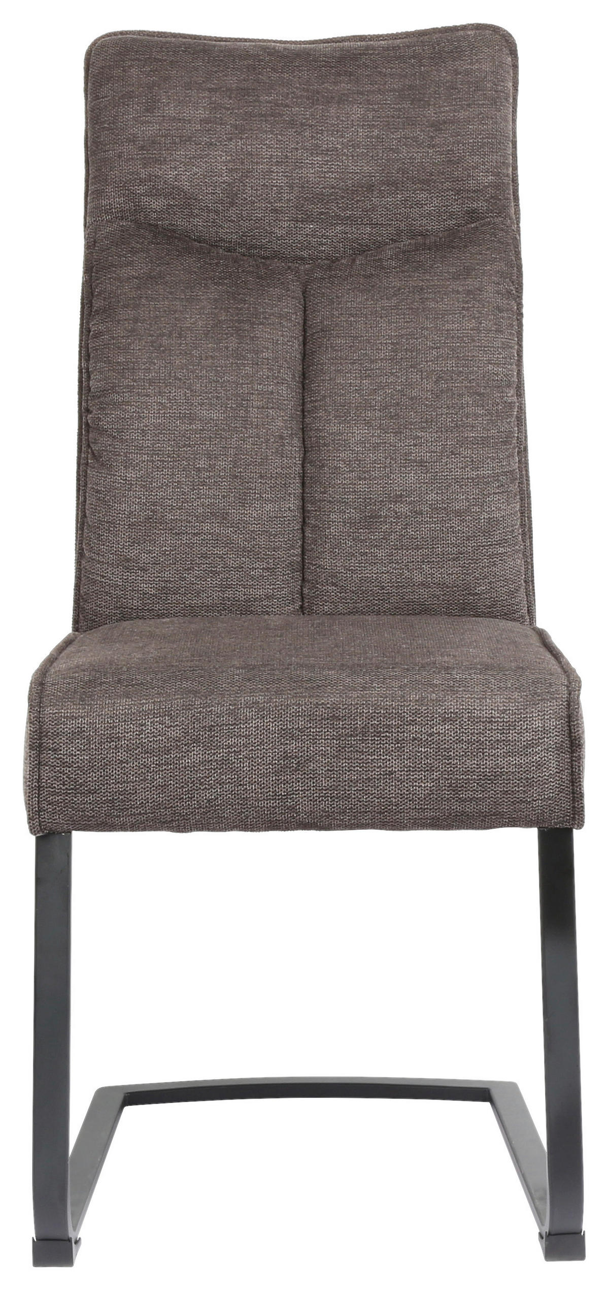 SCHWINGSTUHL  in Eisen Webstoff  - Schwarz/Braun, Design, Textil/Metall (44/102/64cm) - Novel