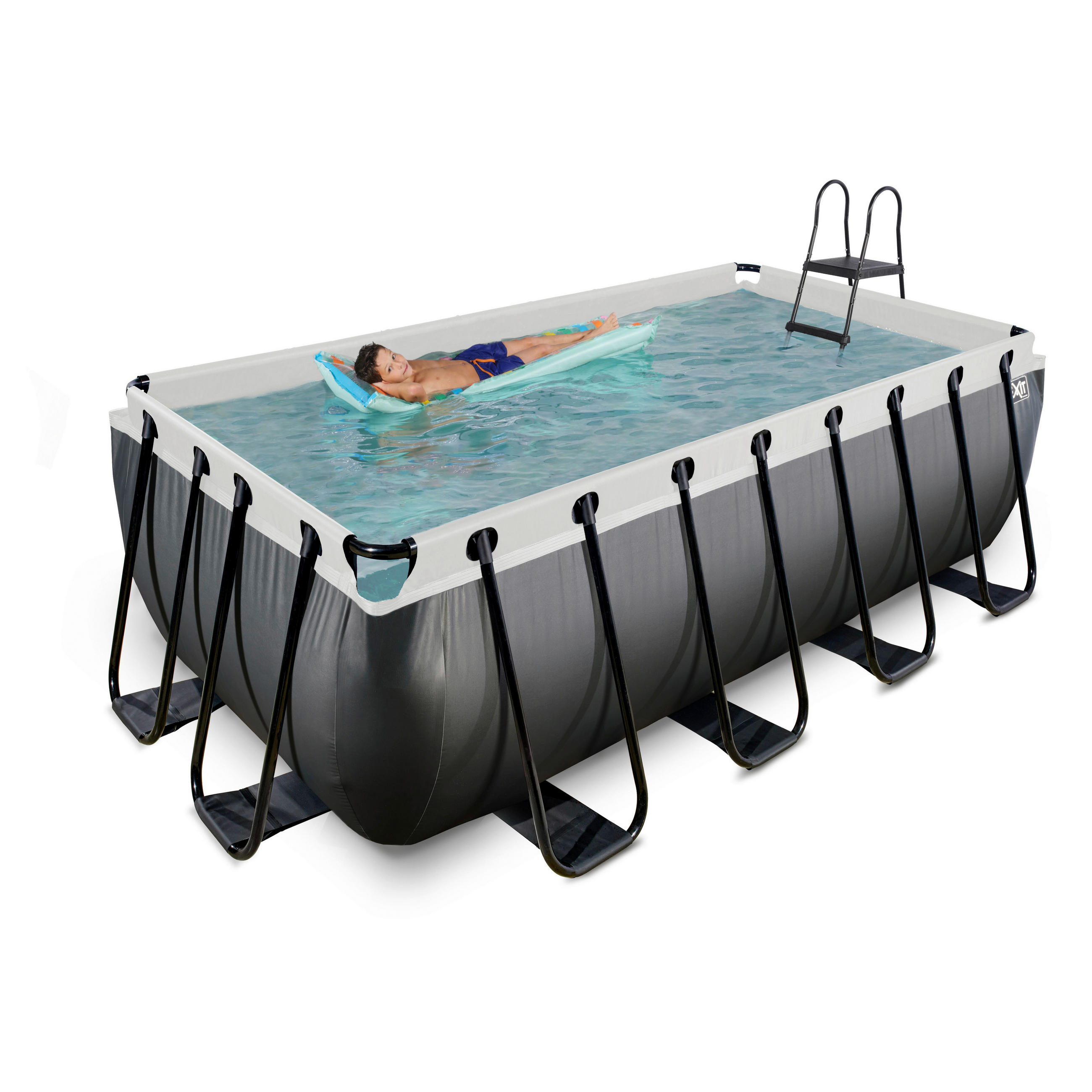 EXIT POOL BLACK 400X200 Black 400/200/122 cm  - Schwarz, KONVENTIONELL, Metall (400/200/122cm) - EXIT Toys