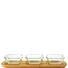 DIPSCHALENSET - Transparent/Braun, LIFESTYLE, Glas/Weitere Naturmaterialien (34,50/6,70/13,50cm) - Leonardo DIPSCHALENSET - Transparent/Braun, LIFESTYLE, Glas/Weitere Naturmaterialien (34,50/6,70/13,50cm) - Leonardo