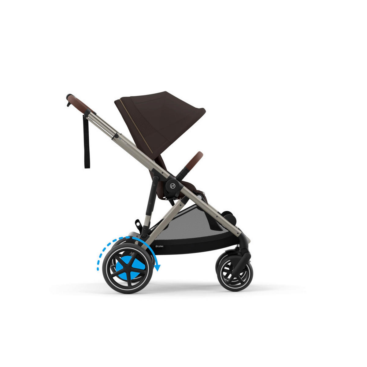 KINDERWAGEN e-Gazelle S  - Taupe/Dunkelbraun, Basics, Textil (107,5/66/110cm) - cybex GOLD