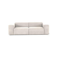 3-SITZER-SOFA in Struktur Beige  - Beige/Schwarz, Design, Kunststoff/Textil (266/76/116cm) - MID.YOU