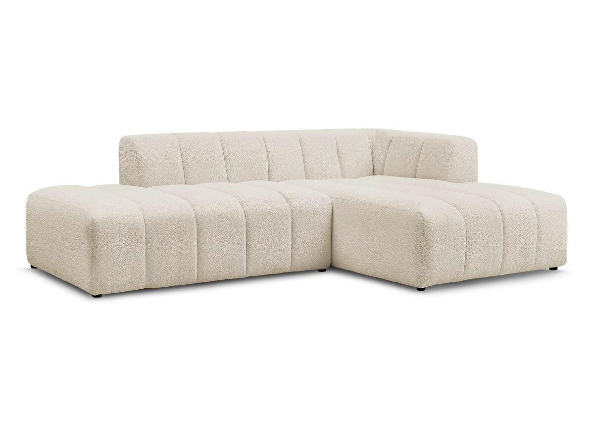 ECKSOFA  ANNECY Beige Bouclé  - Beige/Schwarz, MODERN, Kunststoff/Textil (262/170cm)