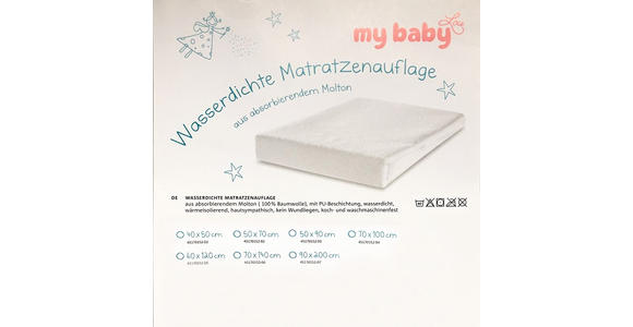BABYMATRATZENAUFLAGE   50/70 cm   - Weiß, Basics, Textil (50/70cm) - My Baby Lou