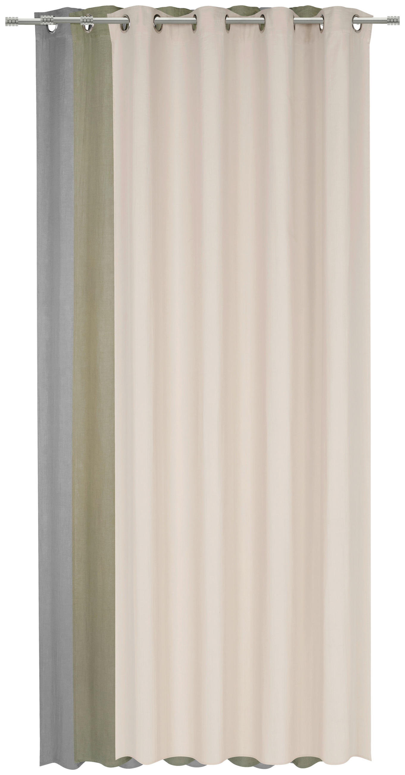 ZAVESA SA KARIKAMA maslinasto zelena - maslinasto zelena, tekstil (140/255cm) - Esposa