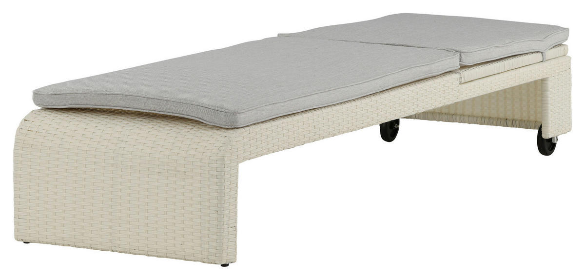 SONNENLIEGE 60/32/196 cm  - Weiß, KONVENTIONELL, Kunststoff (60/32/196cm) - Gardenson