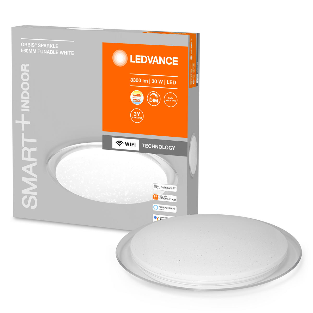 LED-DECKENLEUCHTE Smart+ Orbis Sparkle  Smart 56/5 cm   - Basics (56/5cm) - Ledvance