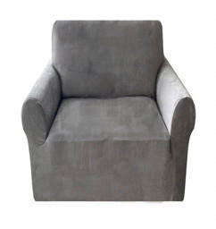PREVLEKA ZA NASLANJAČ - siva/antracit, Basics, tekstil (75-115/78-102cm)