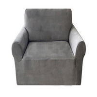 NAVLAKA ZA FOTELJU  VIOLETA  - siva/antracit, Basics, tekstil (75-115/78-102cm)