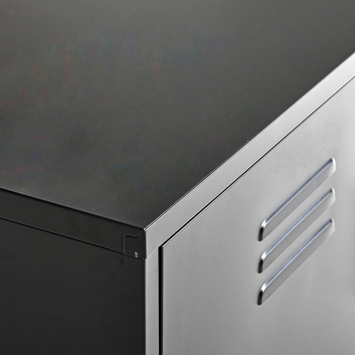 LOWBOARD  in 100/64/40 cm  - Schwarz, Design, Metall (100/64/40cm) - MID.YOU