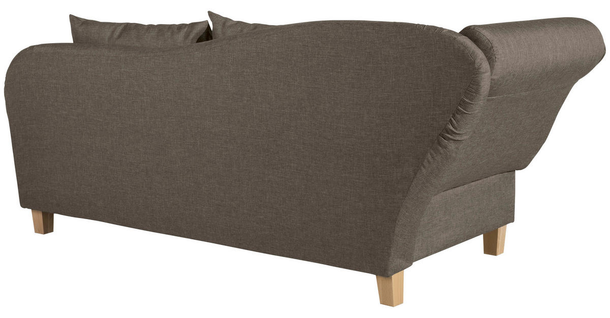 RÉCAMIERE in Flachgewebe Sahara  - Hellbraun/Buchefarben, Design, Holz/Textil (190/88/82cm) - Max Winzer