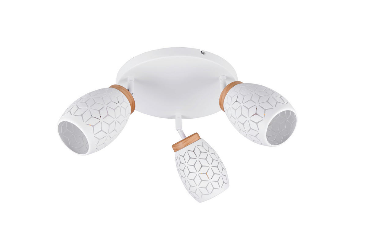 TAKSPOTLIGHT 58/27 cm   - vit/furufärgad, Trend, metall/trä (58/27cm)